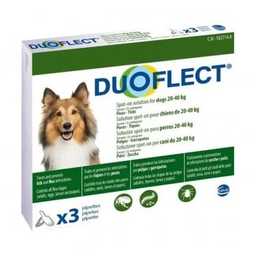 DUOFLECT, spot-on, soluție antiparazitară, câini 20-40kg, 3 pipete