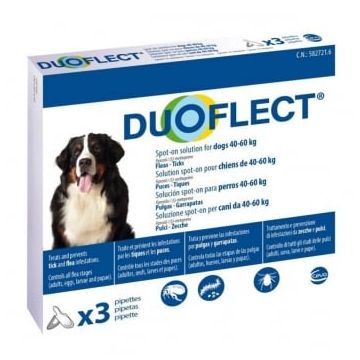 DUOFLECT, spot-on, soluție antiparazitară, câini 40-60kg, 3 pipete