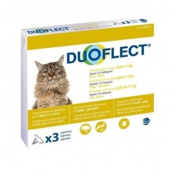 DUOFLECT, spot-on, soluție antiparazitară, pisici 0.5-5kg, 3 pipete