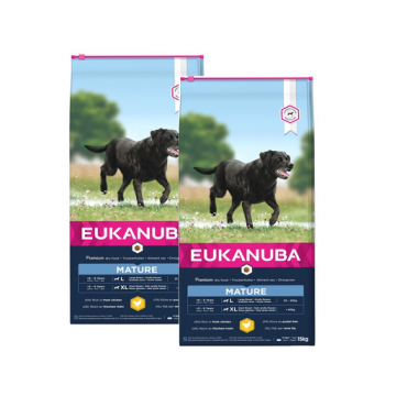EUKANUBA Thriving Mature Large Breed Hrana uscata pentru caini senior, cu pui 30 kg (2 x 15kg)