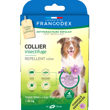 Francodex, Zgarda Antiparazitara Geraniol Dog Maxi, >20 kg