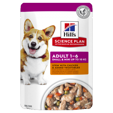 Hill's Science Plan Canine Adult S&M Chicken & Vegetables Stew, 80 g la reducere