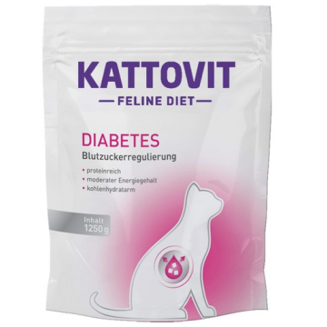 KATTOVIT Feline Diet Diabetes hrana uscata dietetica pentru pisici cu diabet 1,25 kg