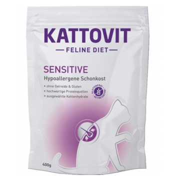 KATTOVIT Feline Diet Sensitive hrana uscata dietetica pentru pisici cu alergii alimentare 400 g