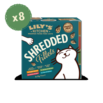 Lily's Kitchen Shredded Fillets Tins Multipack 8x70 g la reducere