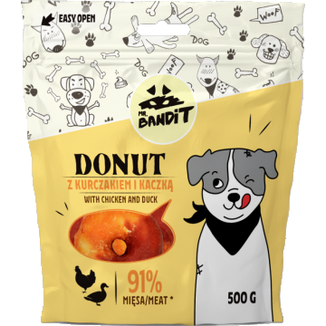Mr. Bandit Donut, Pui Si Rata, 500 g la reducere