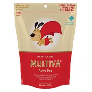 Multivitamine si Multiminerale Multiva Active Dog Vetnova, 45 Comprimate