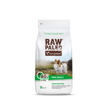 Raw Paleo, Adult, Rase Mici, Curcan, 8 Kg la reducere