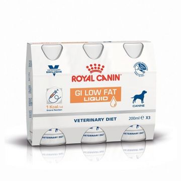 Royal Canin Gastrointestinal Low Fat Dog Liquid, 3 x 0.2L ieftina