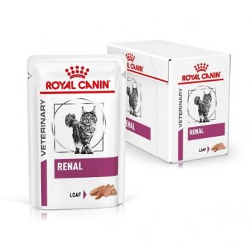 Royal Canin Renal Loaf Cat Pouch, hrana umeda pisici, 12x85 g ieftina