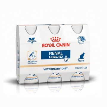 Royal Canin Renal Cat Liquid, 3 x 0.2L la reducere