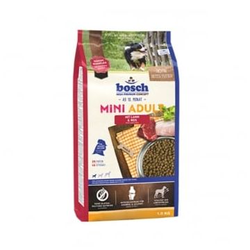 BOSCH Adult Mini, Miel cu Orez, hrană uscată câini, 15kg BOSCH Adult Mini, Miel cu Orez, hrană uscată câini, 15kg