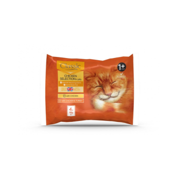 BUTCHER'S Classic plicuri hrana umeda pisici 4x100g diverse arome