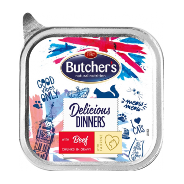 BUTCHER'S Delicious Dinners hrana pisici, vita in sos 100g