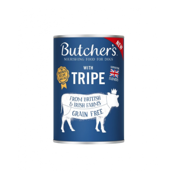 BUTCHER'S Original Tripe Mix hrana umeda caini, pate cu rumen de vita 400g