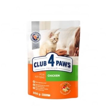 CLUB 4 PAWS Premium Kitten, Pui, hrană uscată pisici junior, 300g