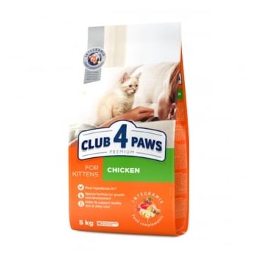 CLUB 4 PAWS Premium Kitten, Pui, hrană uscată pisici junior, 5kg