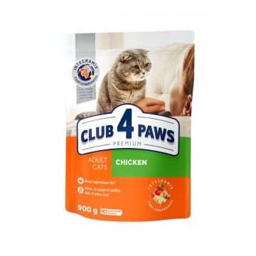 CLUB 4 PAWS Premium, Pui, hrană uscată pisici, 900g