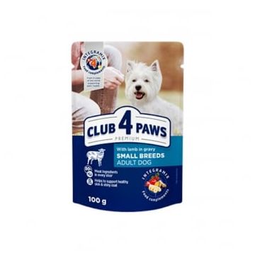 CLUB 4 PAWS Premium, XS-S, Miel, plic hrană umedă câini, (în sos), 100g