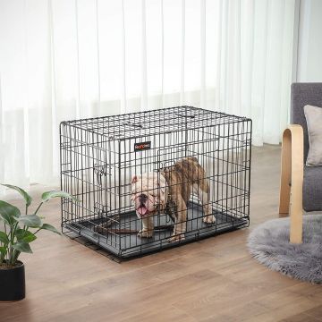 Cusca pentru caini/pisici/rozatoare cu 2 usi, Pliabil, XL