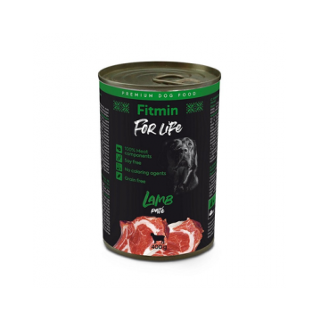 FITMIN For Life dog pate pentru caini, cu miel 400 g