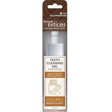 Gel dentar cu aroma de unt de arahide & miere, Tropiclean Enticers, 59 ml