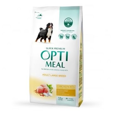 OPTIMEAL Adult, L-XL, Pui, hrană uscată câini, 1.5kg