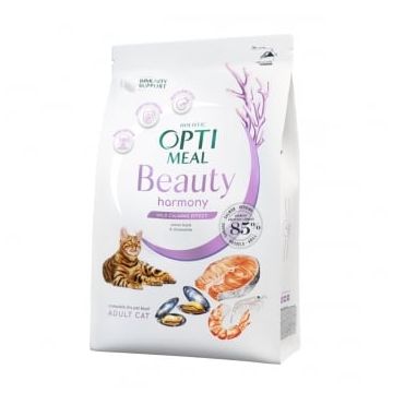 OPTIMEAL Beauty Harmony Fructe de Mare hrană uscată pisici sistem nervos & calmante 1.5kg