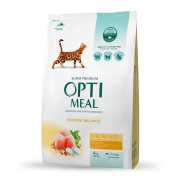 OPTIMEAL, Pui, hrană uscată pisici, 4kg