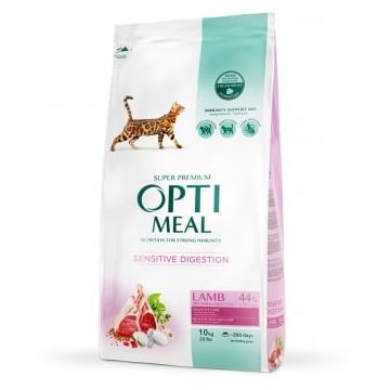 OPTIMEAL Sensitive, Miel, hrană uscată pisici, sistem digestiv, 10kg
