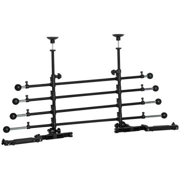 PawHut Despartitor auto pentru caini reglabil pe inaltime si latime, din fier si ABS 85-140L x 40-50Acm, negru | Aosom RO
