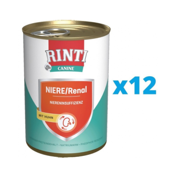 RINTI Canine Niere/Renal Chicken hrana dietetica umeda pentru caini cu insuficienta renala cronica sau acuta 12 x 800 g