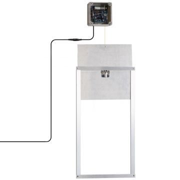 Usa automata pentru cotet PawHut cu temporizator si senzor de lumina, cu corp complet din aluminiu, argintiu | Aosom RO