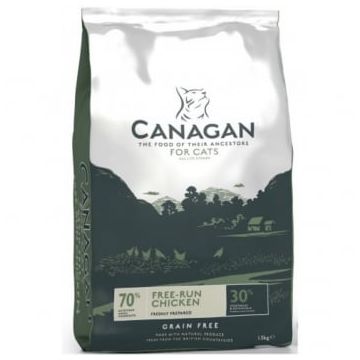 CANAGAN Free Range Chicken, Pui, hrană uscată fără cereale pisici junior & adult, 4kg
