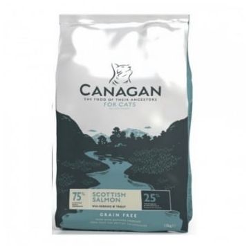 CANAGAN Scottish Salmon, Somon, hrană uscată fără cereale pisici junior & adult, 4kg