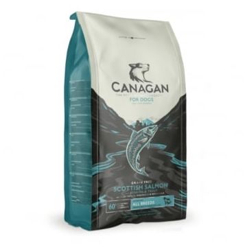 CANAGAN Scottish Salmon, XS-XL, Somon, hrană uscată fără cereale câini junior & adult, 12kg