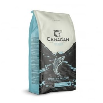 CANAGAN Scottish Salmon, XS-XL, Somon, hrană uscată fără cereale câini junior & adult, 2kg