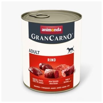 GRANCARNO, S-XL, Vită, conservă hrană umedă fără cereale câini, (în aspic), 800g