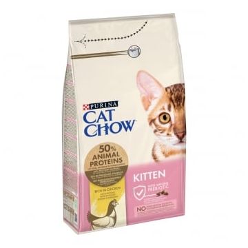 PURINA Cat Chow Kitten, Pui, hrană uscată pentru pisici junior, 1.5kg