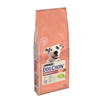 PURINA Dog Chow Adult Sensitive, Somon, hrană uscată câini, sensibilități digestive, 14kg
