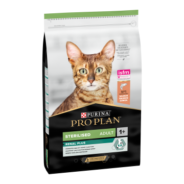 PURINA Pro Plan Sterilised OptiRenal, Somon, hrană uscată pisici sterilizate, 10kg
