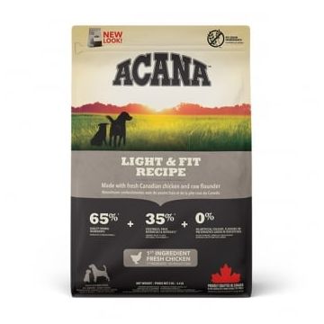ACANA Heritage Light & Fit, hrană uscată fără cereale câini, managemetul greutății, 2kg