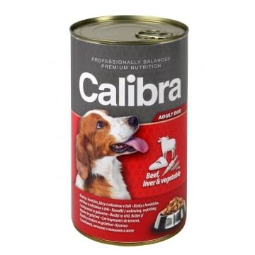 Calibra Dog Conserva Beef Liver and Vegetables in Jelly 1240 g