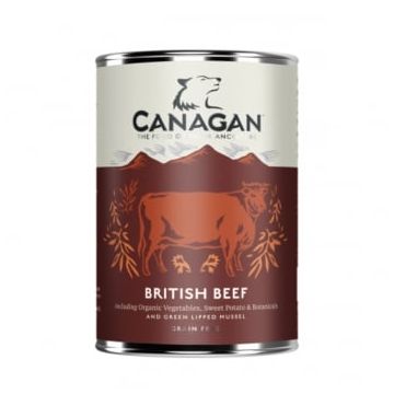 CANAGAN Beef Stew, XS-XL, Vită, conservă hrană umedă fără cereale câini junior & adult, (în supă), 400g