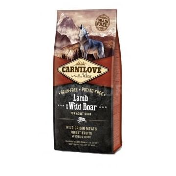 CARNILOVE Adult S-XL, Miel și Mistreț, hrană uscată fără cereale câini, 12kg