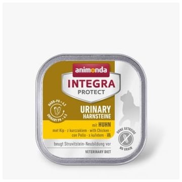 INTEGRA PROTECT Urinary Struvite, Pui, dietă veterinară, tăviță hrană umedă fără cereale pisici, sistem urinar, (în aspic), 100g