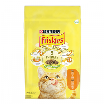 PURINA Friskies Adult, Pui cu Legume, hrană uscată pisici, 10kg