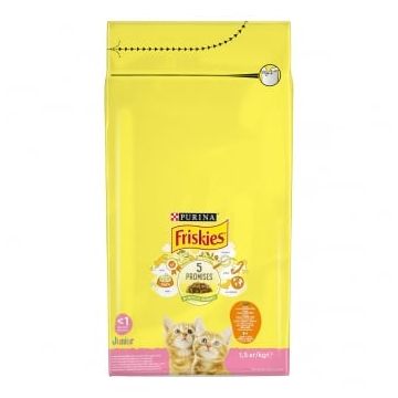 PURINA Friskies Junior, Pui și Curcan, hrană uscată pisici junior, 1.5kg