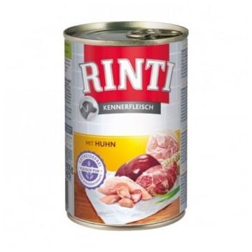 RINTI, XS-XL, Pui, conservă hrană umedă fără cereale câini, (în suc propriu), 400g