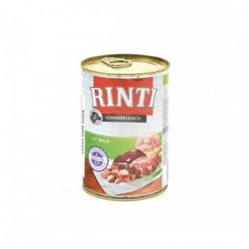 RINTI, XS-XL, Vânat, conservă hrană umedă fără cereale câini, (în suc propriu), 400g